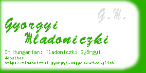 gyorgyi mladoniczki business card